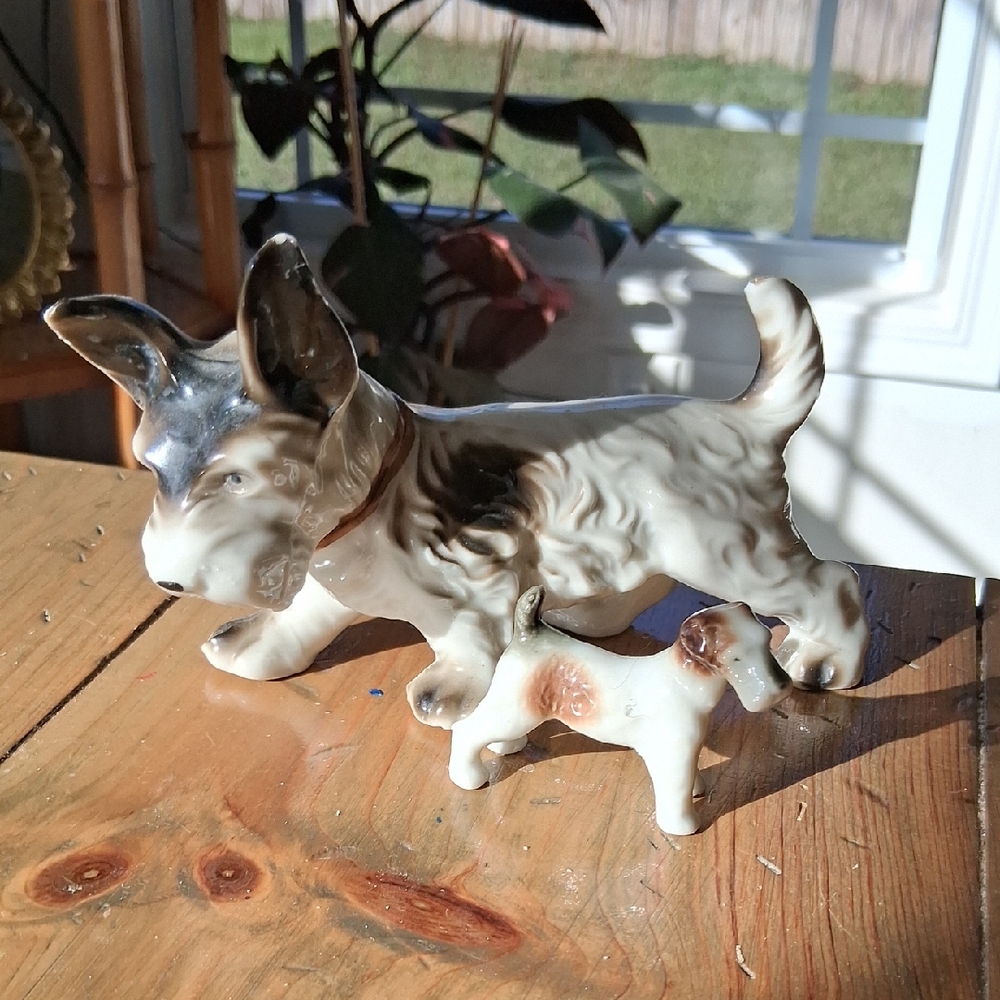 Set Of Scottish Terrier Dog Figurines